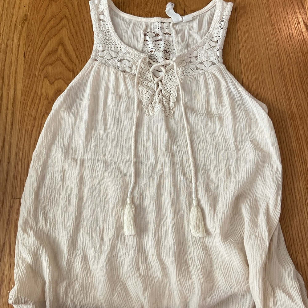 white lace top
